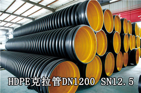 DN1200 SN12.5HDPE克拉管厂家价格